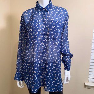 American Apparel Chiffon Daisy Blouse